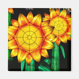 Solar Flare Sunflowers Magnet
