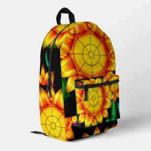 Solar Flare Sunflowers  Printed Backpack