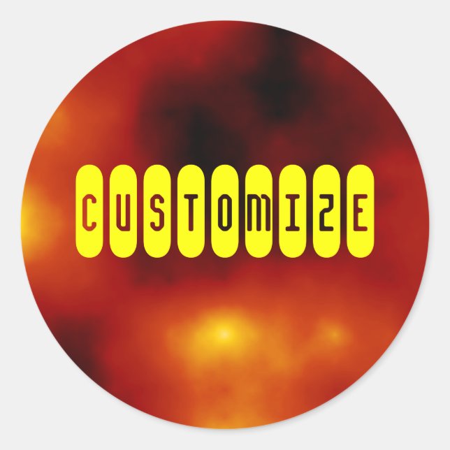 Solar Flare - Template Classic Round Sticker (Front)