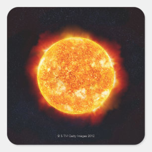 Solar Flares Square Sticker