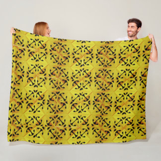 Solar Fragment abstract Geometric  Fleece Blanket