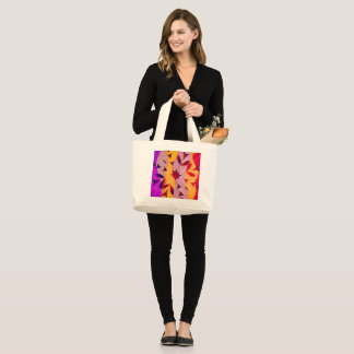 Solar Fragment abstract Geometric Large Tote Bag