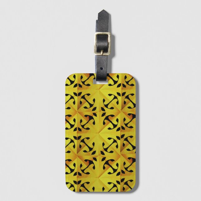 Solar Fragment abstract Geometric  Luggage Tag (Front Vertical)