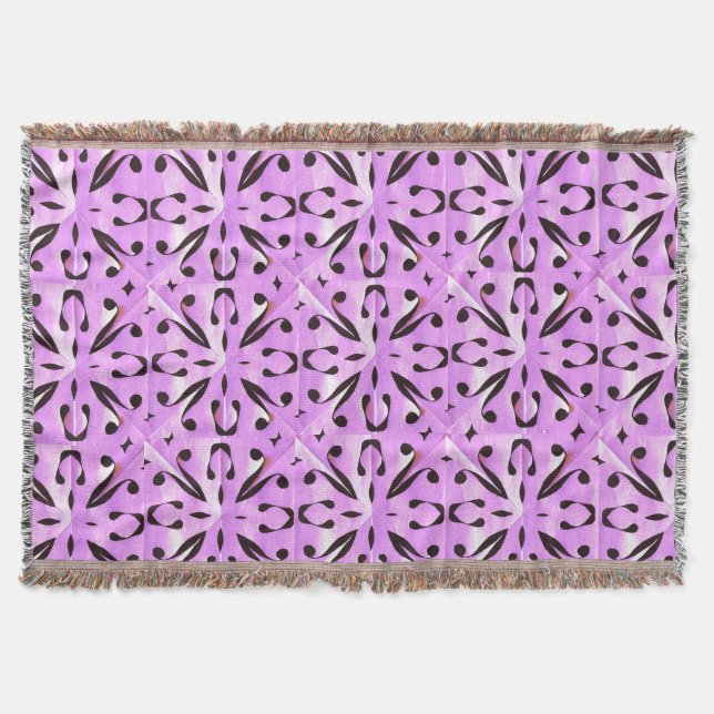 Solar Fragment abstract Geometric Throw Blanket (Front)
