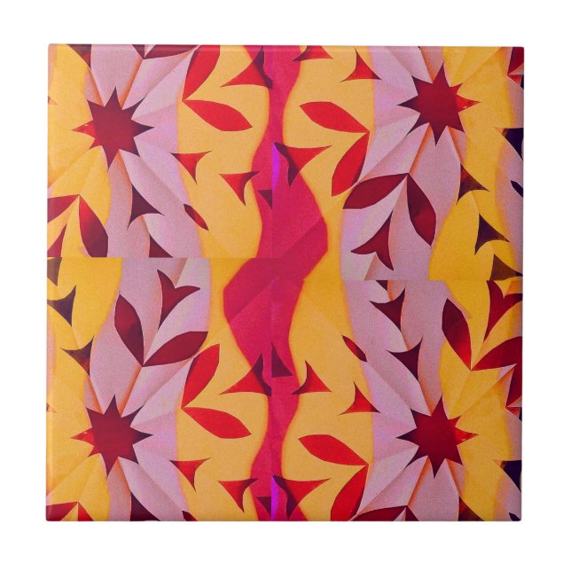 Solar Fragment abstract Geometric  Tile (Front)