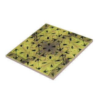 Solar Fragment abstract Geometric  Tile