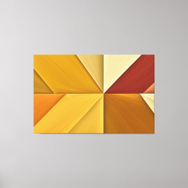 Solar Geometry: Abstraction in Warm Tones Canvas Print (Front)