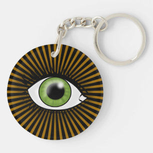 Solar Green Eye Key Ring