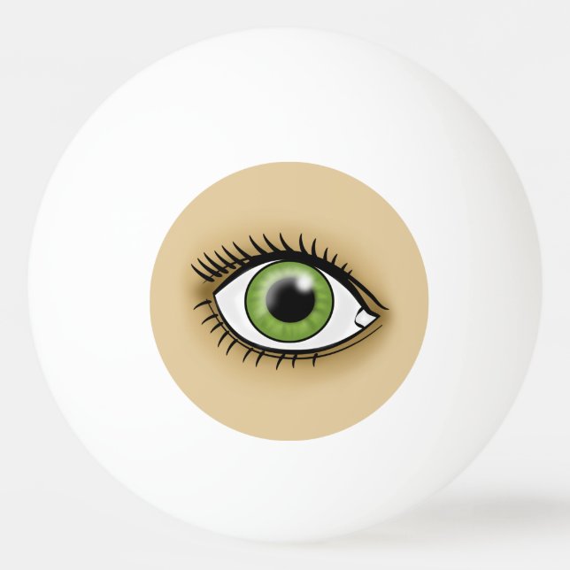 Solar Green Eye Ping Pong Ball (Back)