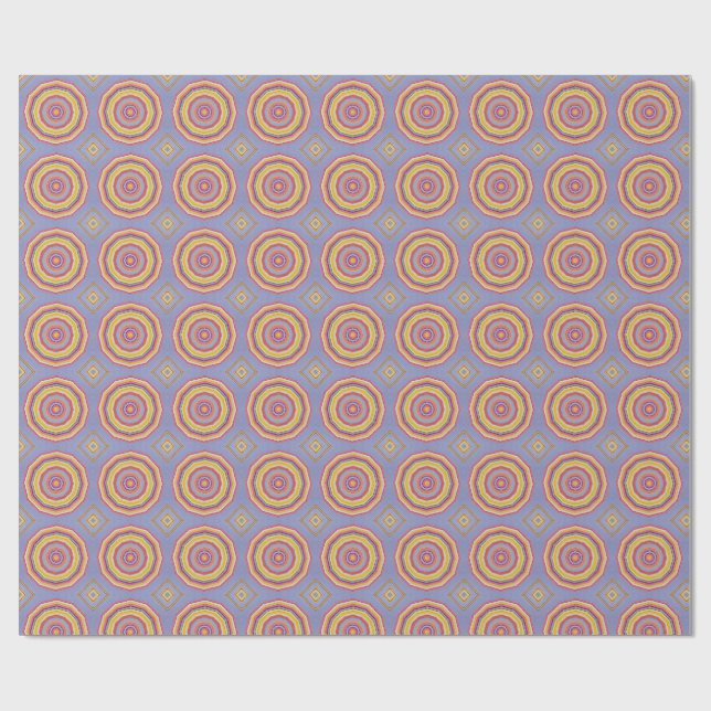 Solar Halo Circles Pattern Wrapping Paper (Flat)