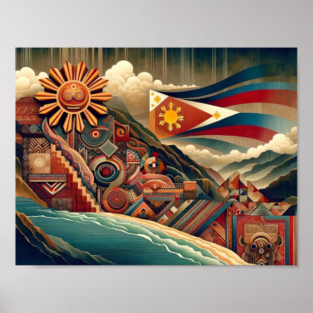 Solar Heritage: Abstract Odyssey of Filipino Art Poster (Front)