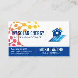 Solar House Power Logo   Tech Energy Business Card