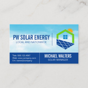 Solar House Power   Sky Business Card