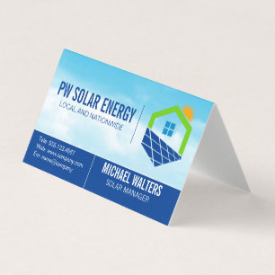 Solar House Power   Sky Business Card