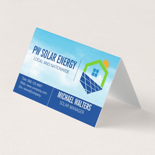 Solar House Power | Sky Business Card (Front)