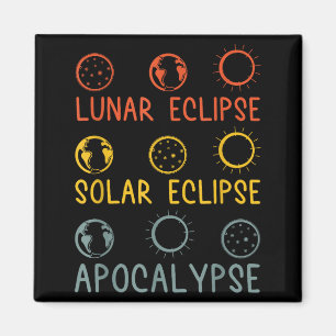Solar Lunar Eclipse Apocalypse Celestial Design Magnet