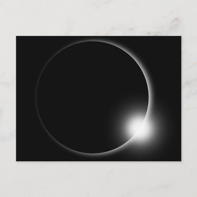 Solar Lunar Eclipse Moon Sun Flare Photography Postcard (Front)