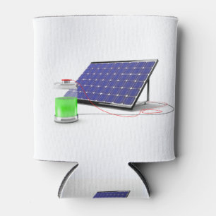 Solar panel and battery can cooler