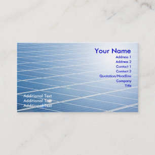 Solar Panel Business Card