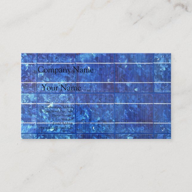Solar panel business card (Front)