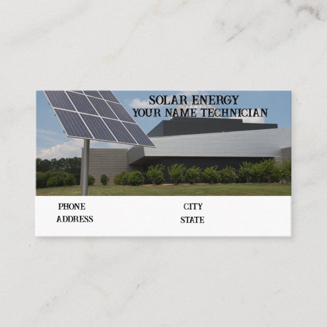Solar Panel Company Business Card (Front)