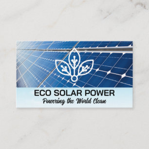 Solar Panel   Eco Tech Logo Business Card