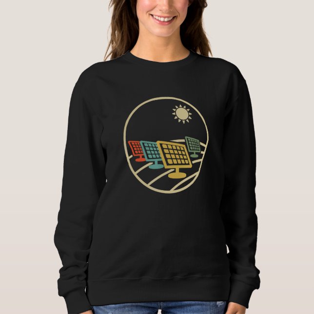 Solar Panel Green Renewable Energy Environmental Sweatshirt (Front)