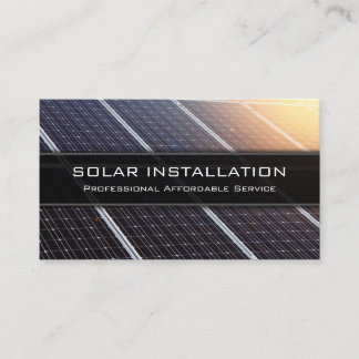 Solar Panel Installation - Business Card