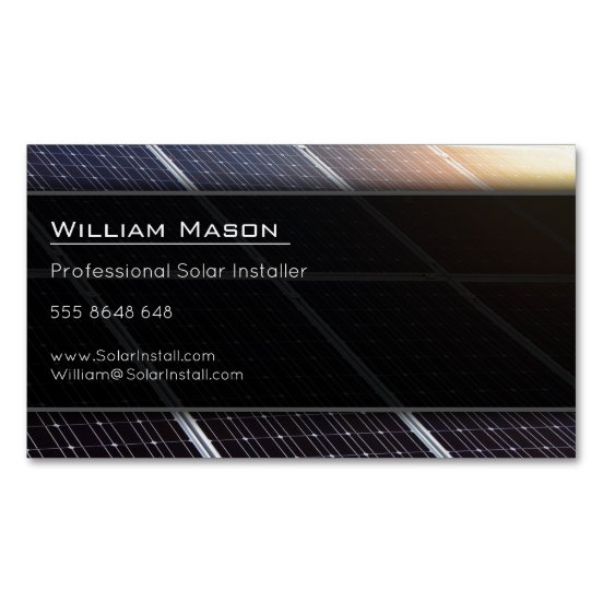 Solar Panel Business Cards Zazzle UK
