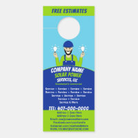 Solar Panel Light Bulb Services Company Door Hang