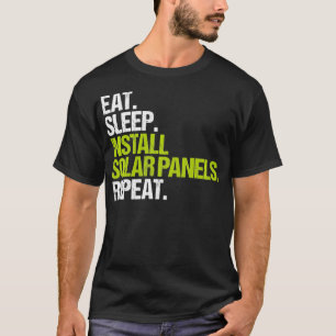 Solar Panel Renewable Energy Eat Sleep Solar Insta T-Shirt