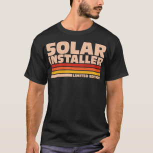 Solar Panel Renewable Energy Retro Flag Solar Inst T-Shirt