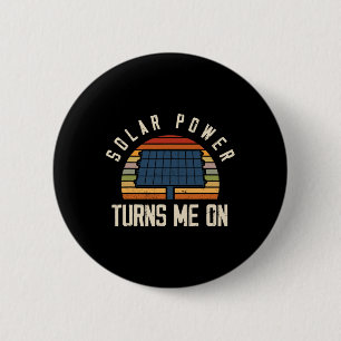 Solar Panel Solar Energy Solar Power 6 Cm Round Badge