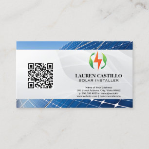 Solar Panels   Clean Energy Logo Business Card