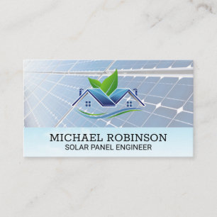 Solar Panels   Clouds and Sky Eco Home Business Card