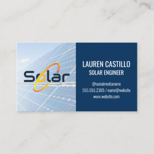 Solar Panels Energy   Light Bulb   QR Scan Code Business Card