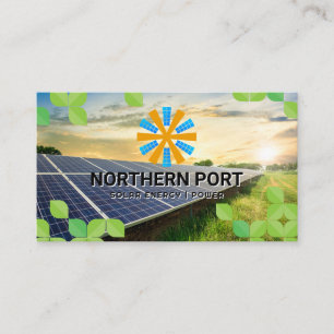 Solar Panels   Energy Logo Business Card