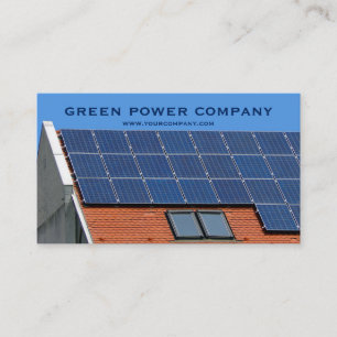 solar panels - green energy business card