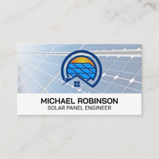 Solar Panels | Home Energy Logo Business Card
