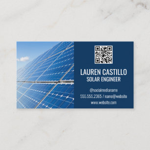 Solar Panels   QR Scan Code Business Card