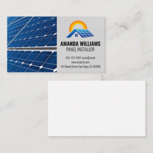 Solar Panels   Roof Solar Energy Business Card