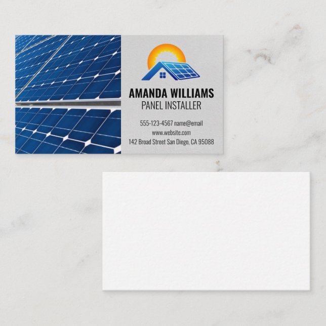 Solar Panels | Roof Solar Energy Business Card (Front/Back)