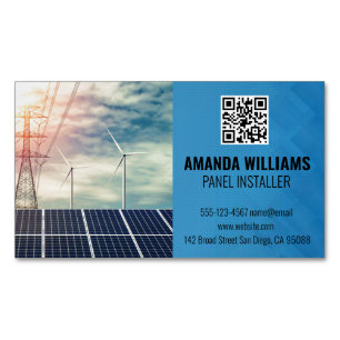 Solar Panels   Tech Logo   Energy Magnetic Business Card