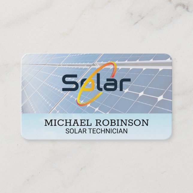 Solar Panels | Tech Power Energy Business Card (Front)