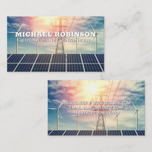 Solar Panels   Wind Turbines   Power Lines Business Card