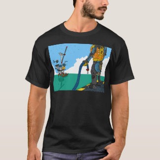 Solar Platform. Futuristic Oil Platform. Wind Turb T-Shirt