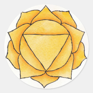 Solar Plexus Chakra Classic Round Sticker