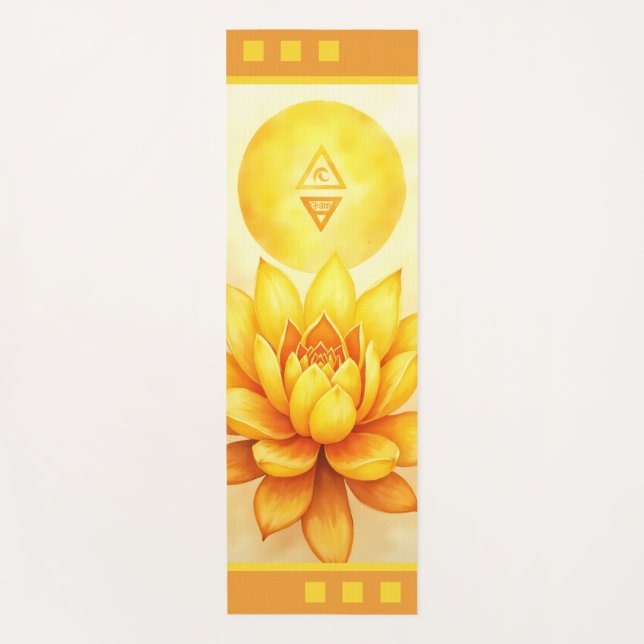 Solar Plexus Chakra Yoga Mat – Golden Power (Front)