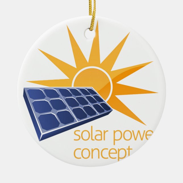 Solar Power Concept Ceramic Tree Decoration (Front)