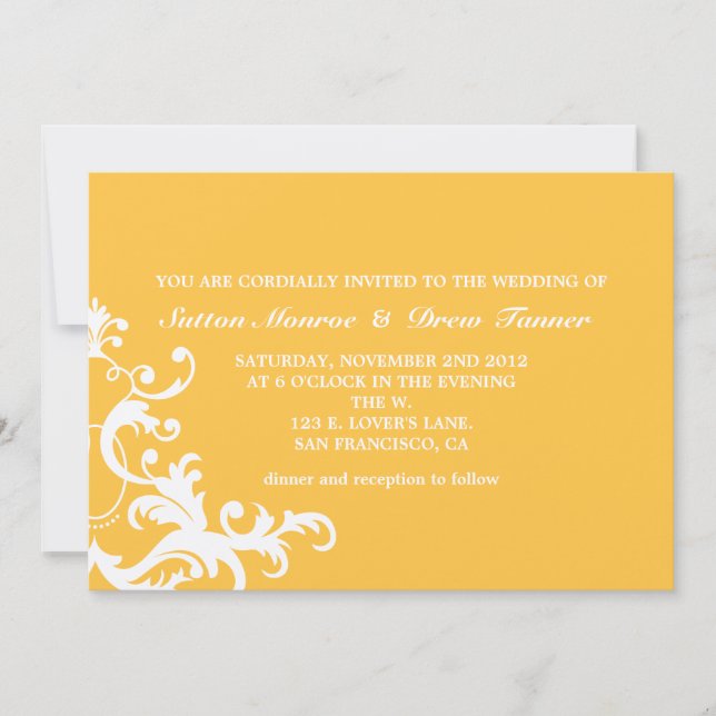 SOLAR POWER FLOURISH wedding Invitation (Front)